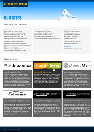 Web Design by ReyeR for Alternative Media | Design: #548770
