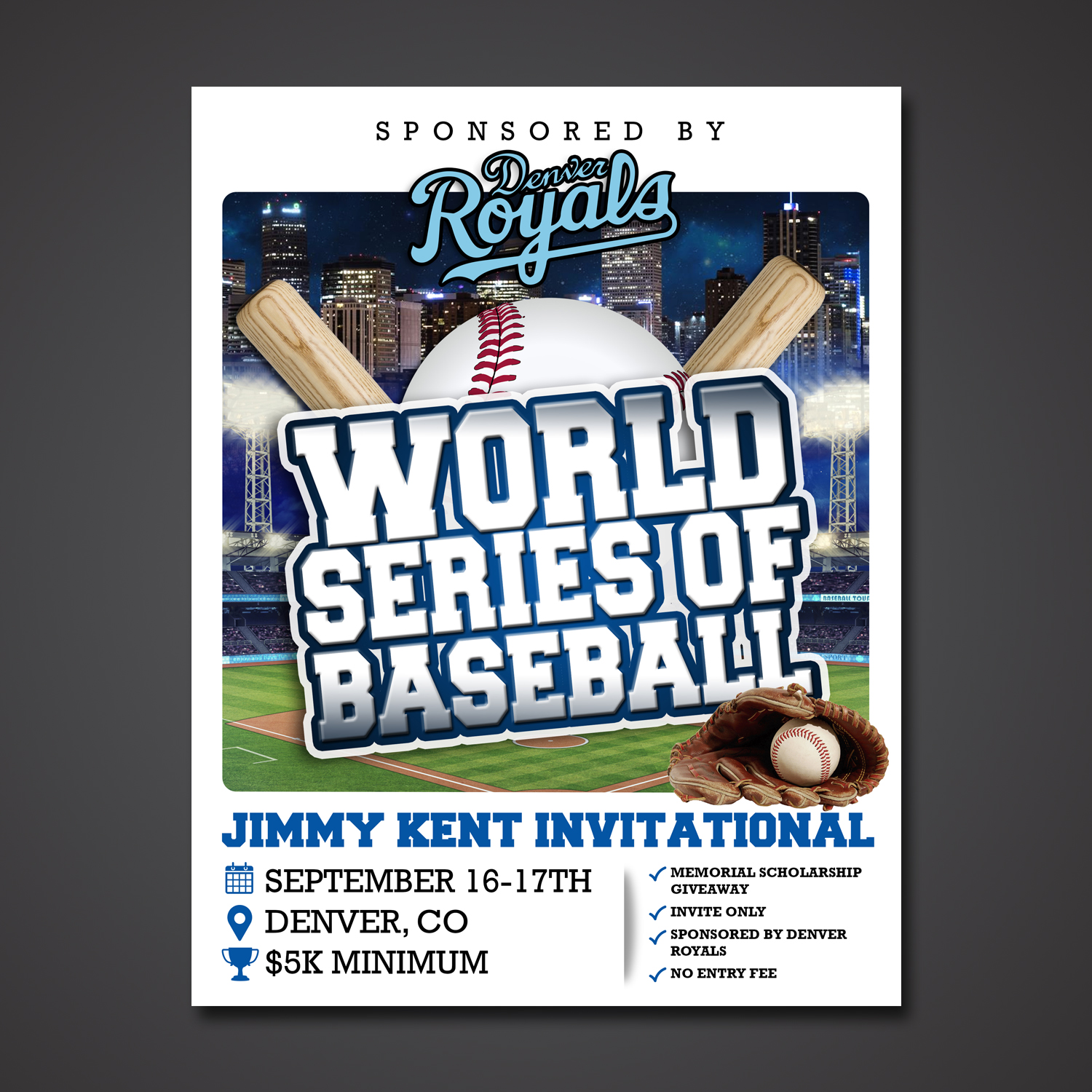 Flyer Design by Mariyam Khan for Denver Royals | Design #13551943