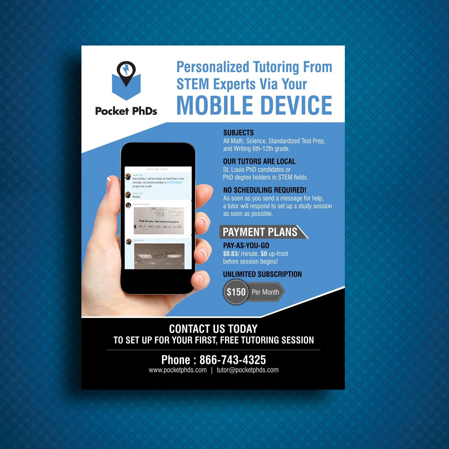 Flyer Design by uk for Pocket PhDs, Inc | Design #13572655