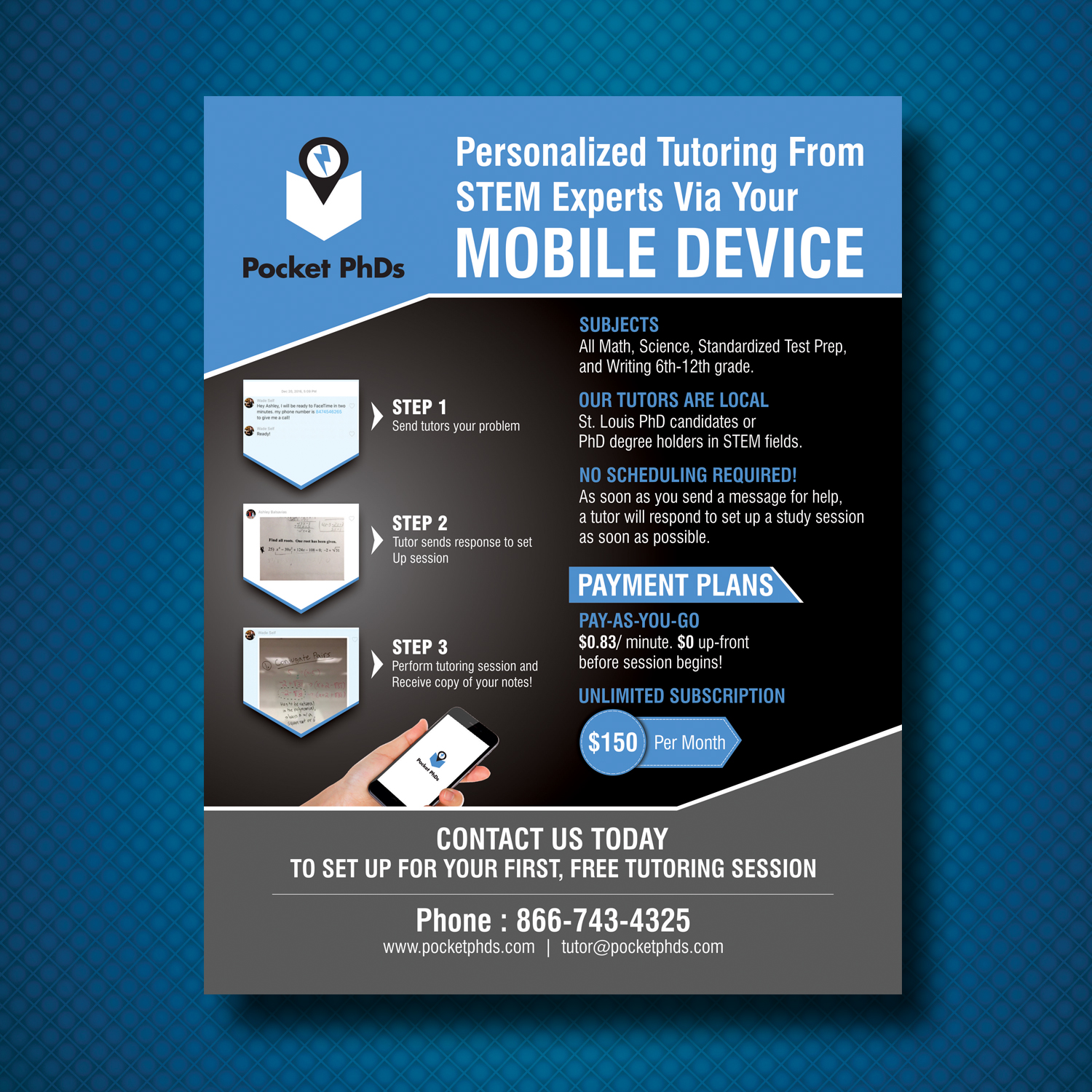 Flyer Design by uk for Pocket PhDs, Inc | Design #13580735