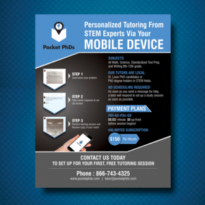 Flyer Design by uk for Pocket PhDs, Inc | Design: #13584730