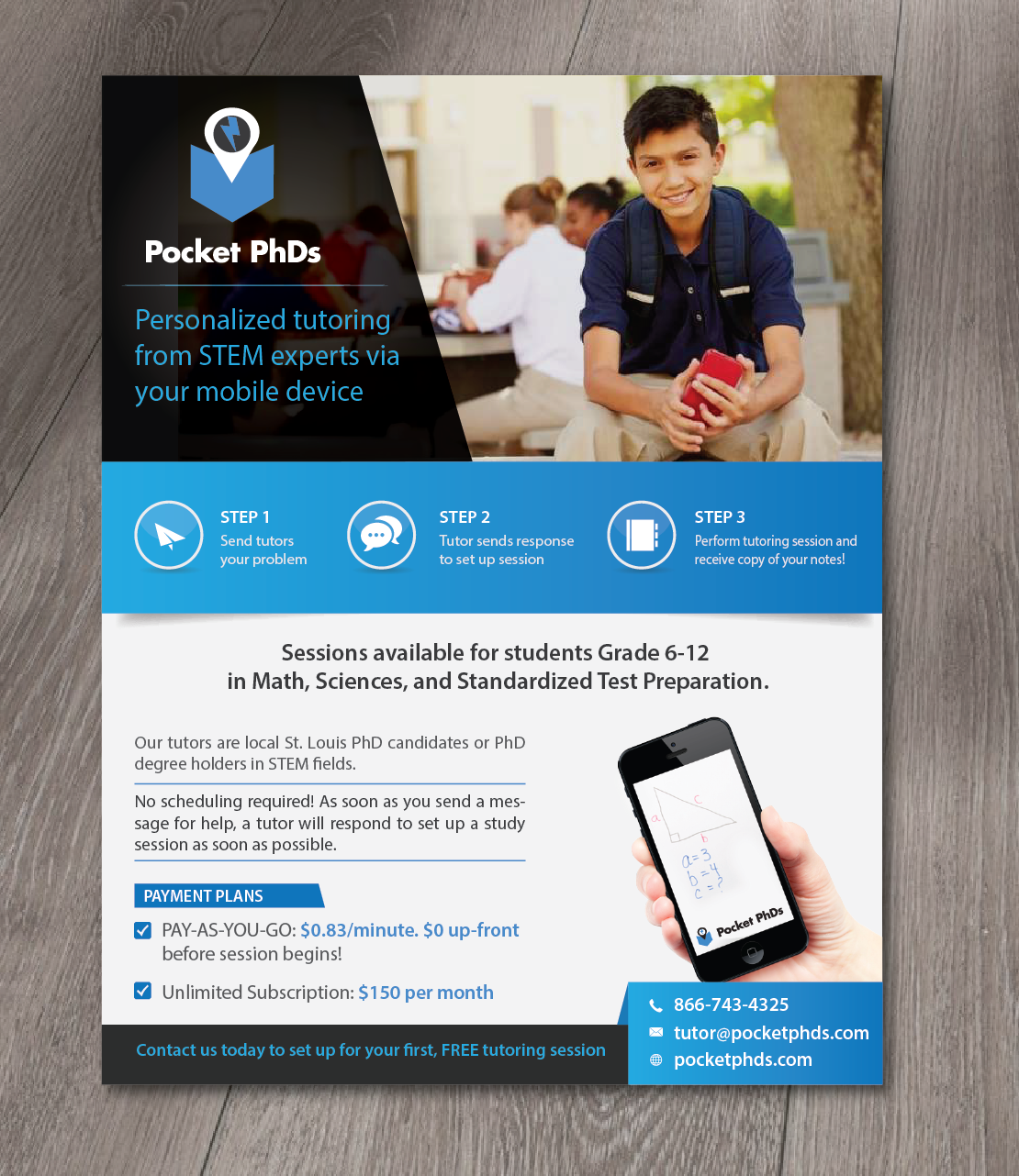 Flyer Design by alex989 for Pocket PhDs, Inc | Design #13544627