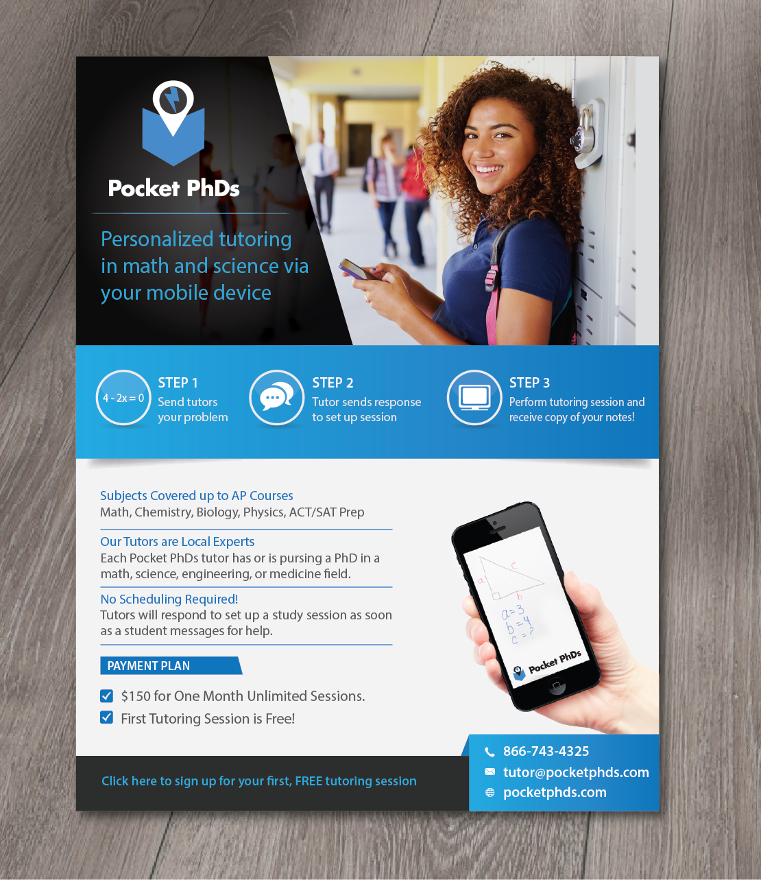 Design de Flyer par alex989 pour Pocket PhDs, Inc | Design #13602098
