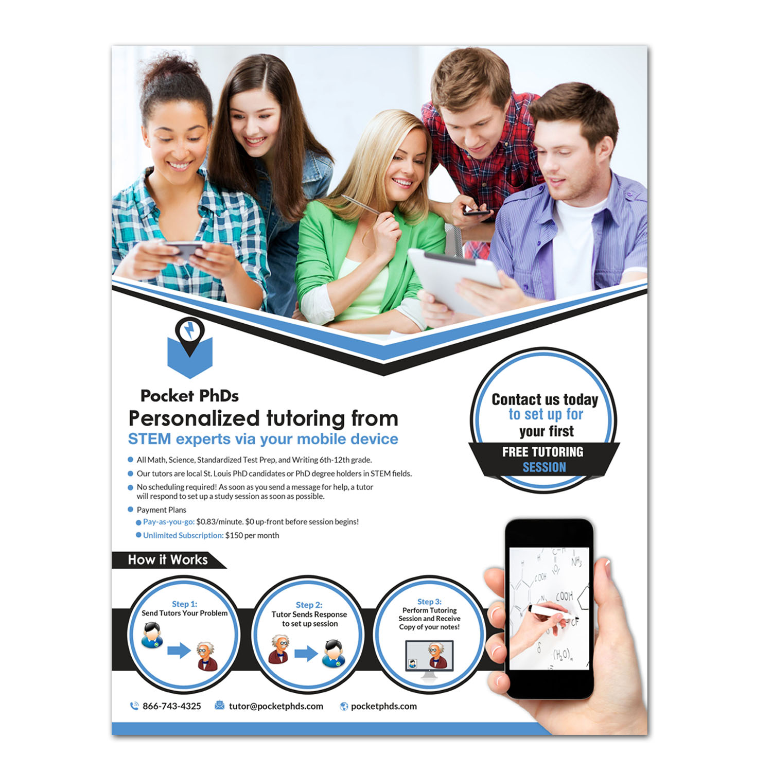 Flyer Design by creative.bugs for Pocket PhDs, Inc | Design #13578510