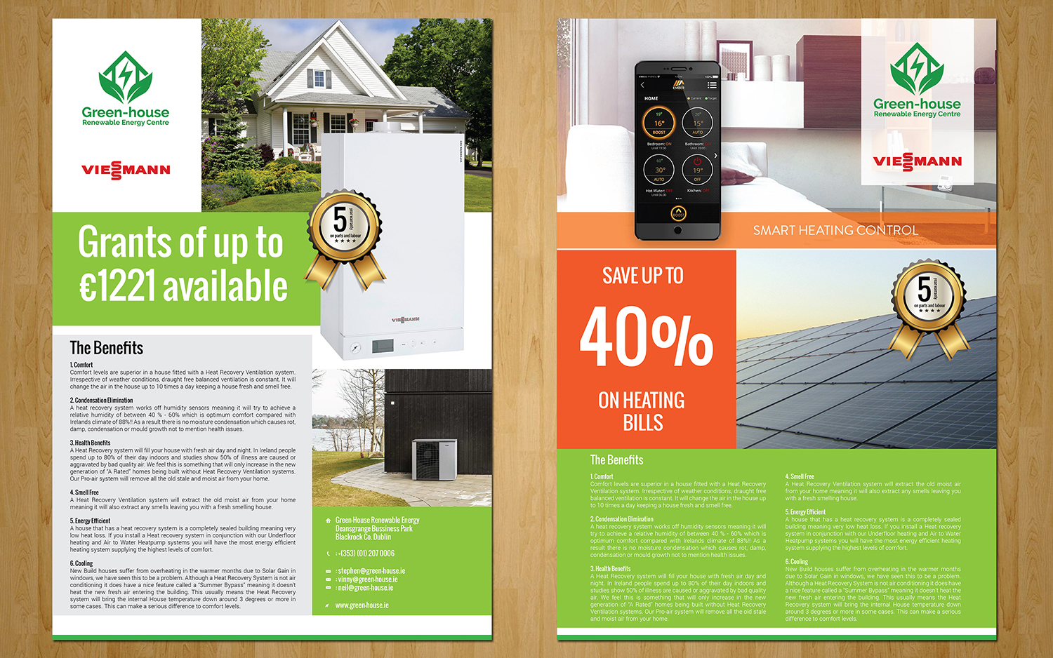 elegant modern flyer design for green house renewable energy by meaning of flyer