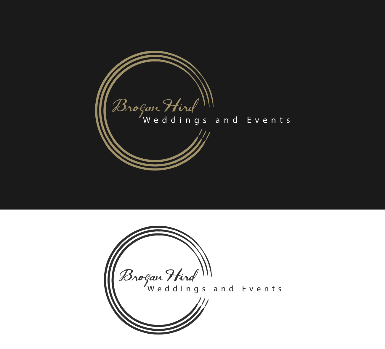 Logo Design by Riz' for Brogan Hird Weddings and Events | Design #13552786