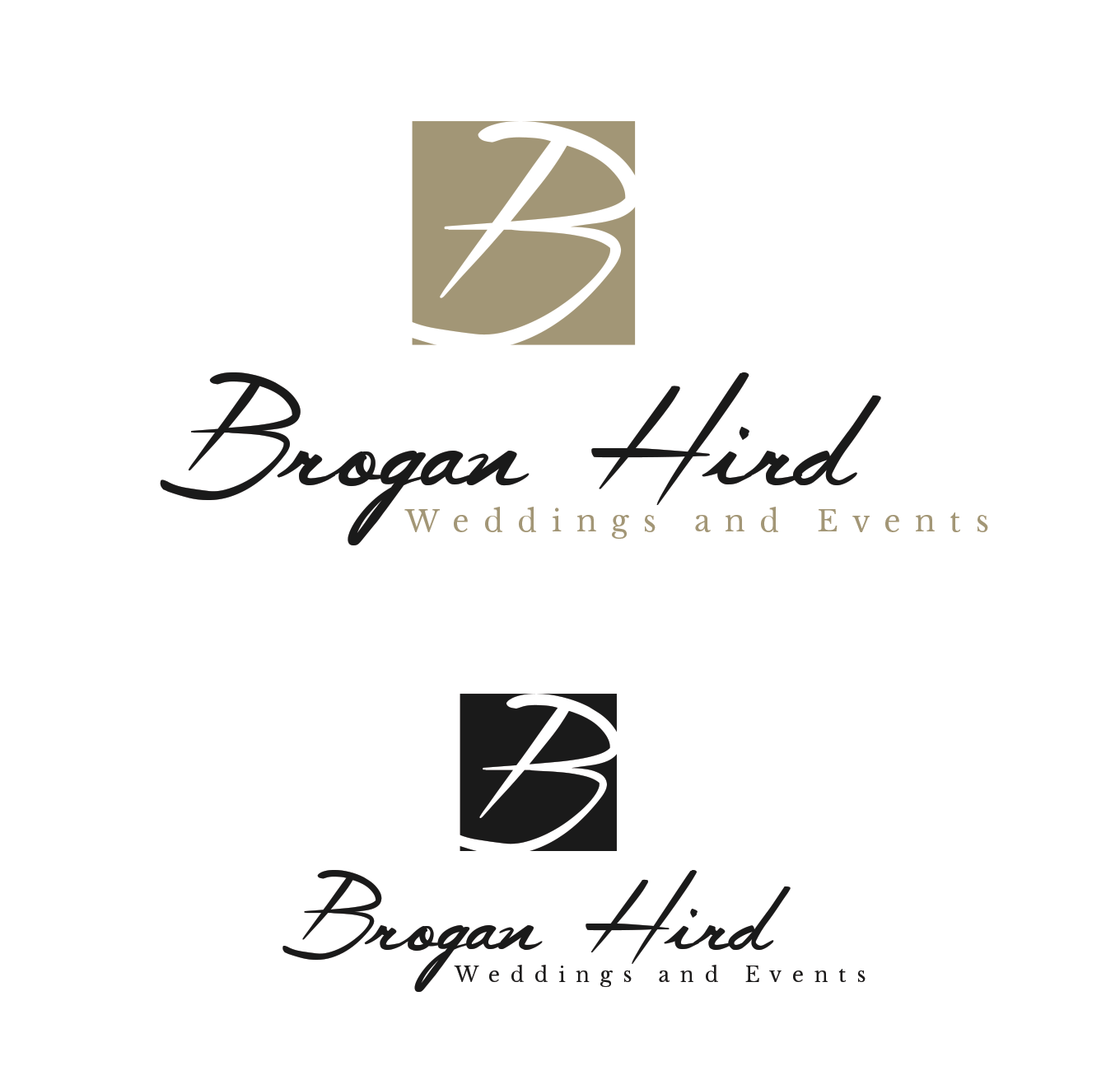 Logo Design by Riz' for Brogan Hird Weddings and Events | Design #13561126