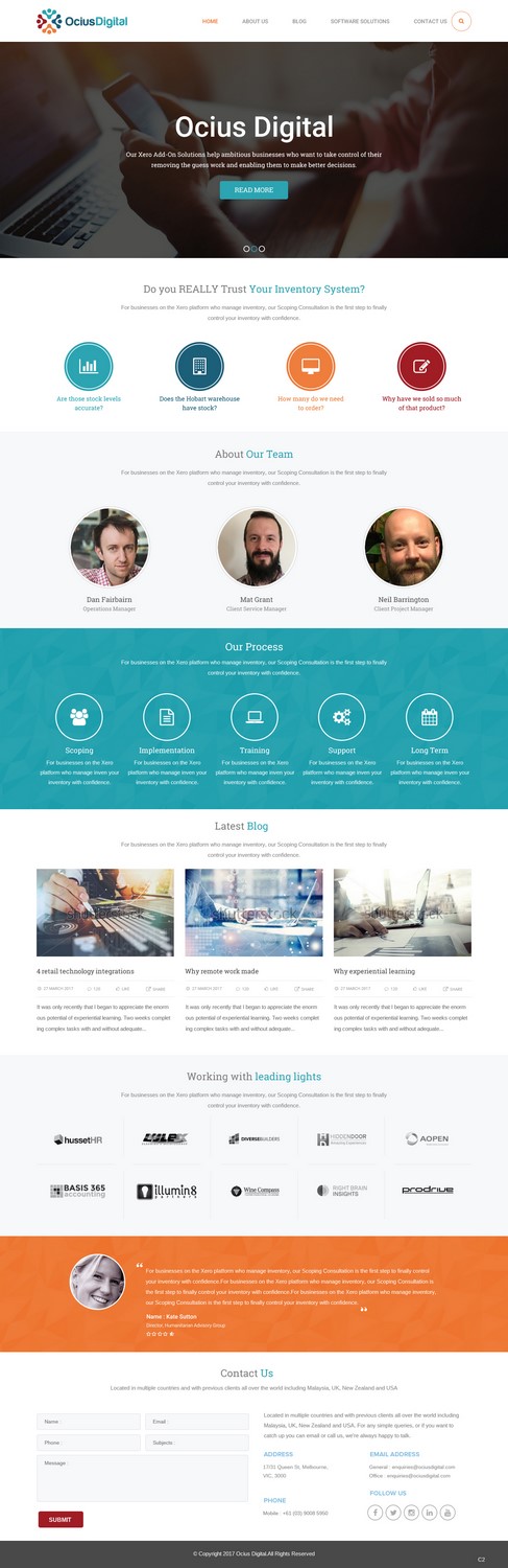 Web Design by pb for Ocius Digital | Design #13587281