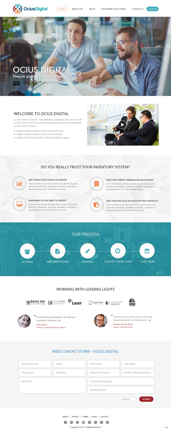 Web Design by pb for Ocius Digital | Design #13587288