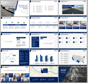 Innovative aerodynamic trailer skirt business needs a PowerPoint design | Diseño de PowerPoint por agdesign