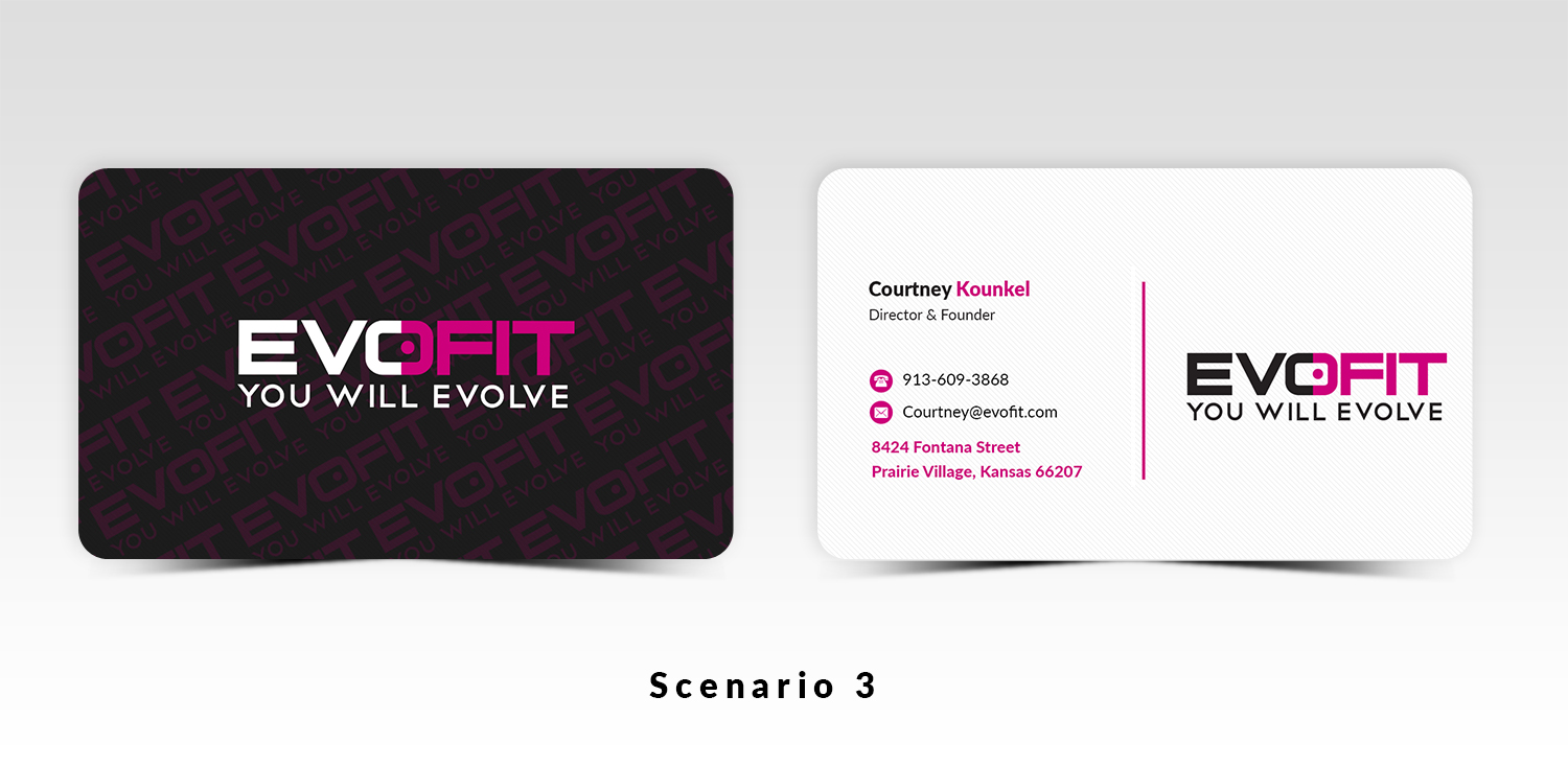 Business Card Design by Pointless Pixels India for EvoFit, LLP | Design #13597423