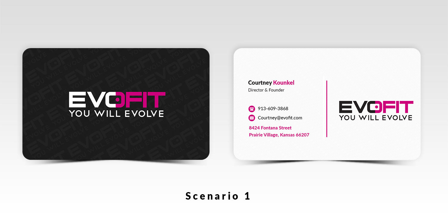 Business Card Design by Pointless Pixels India for EvoFit, LLP | Design #13597424
