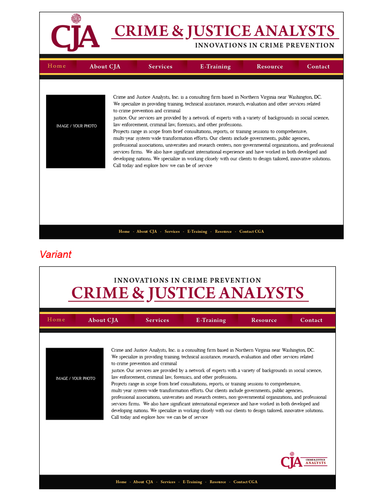 Web Design by twenty for Crime and Justice Analysts | Design #33526