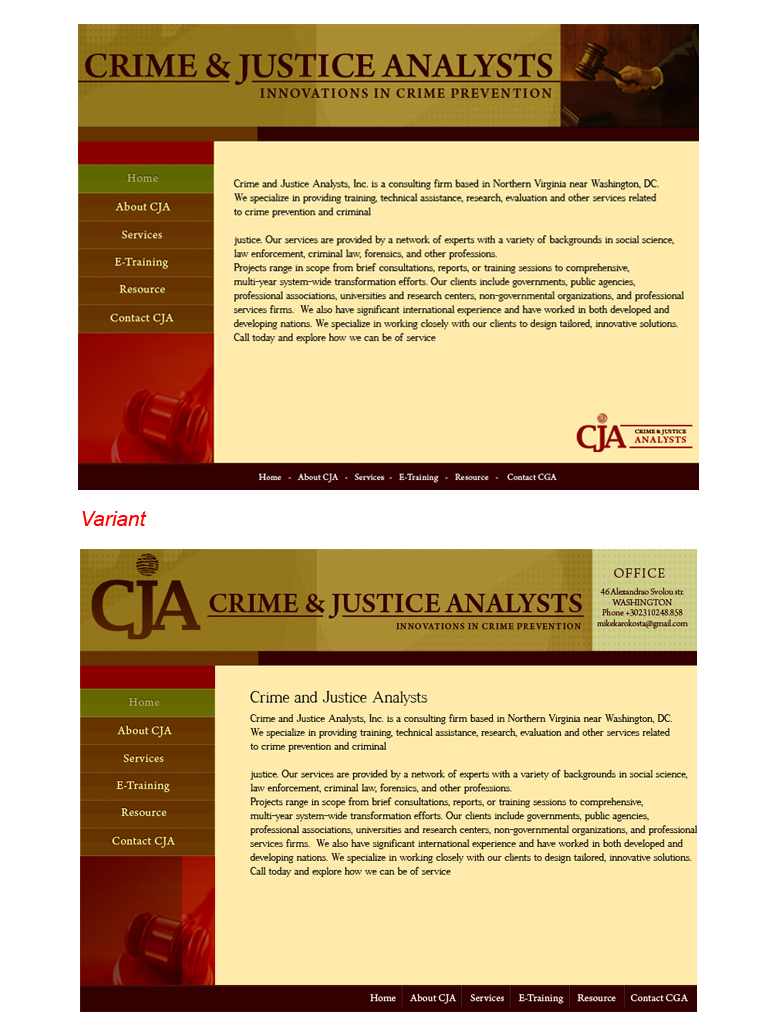 Diseño Web por twenty para Crime and Justice Analysts | Diseño #33616