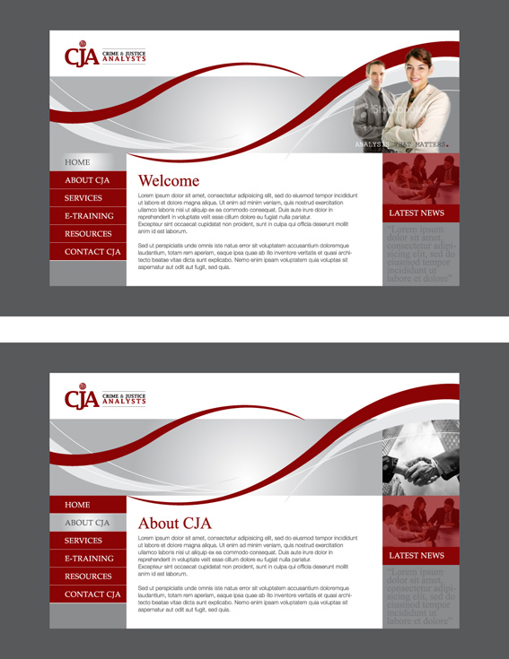 Web-Design von logoclinic für Crime and Justice Analysts | Design #34506