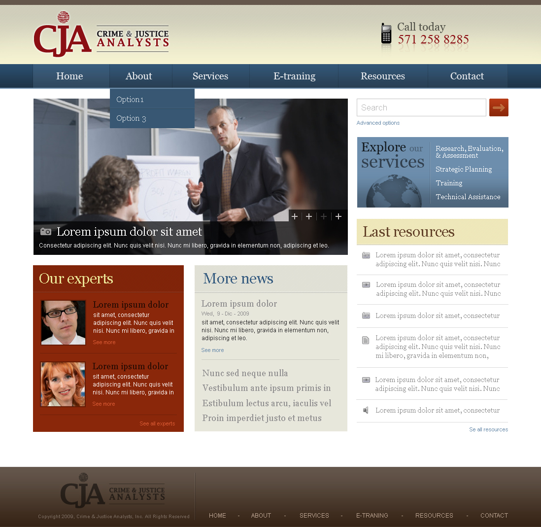 Web Design by Dayiskuan for Crime and Justice Analysts | Design #33392
