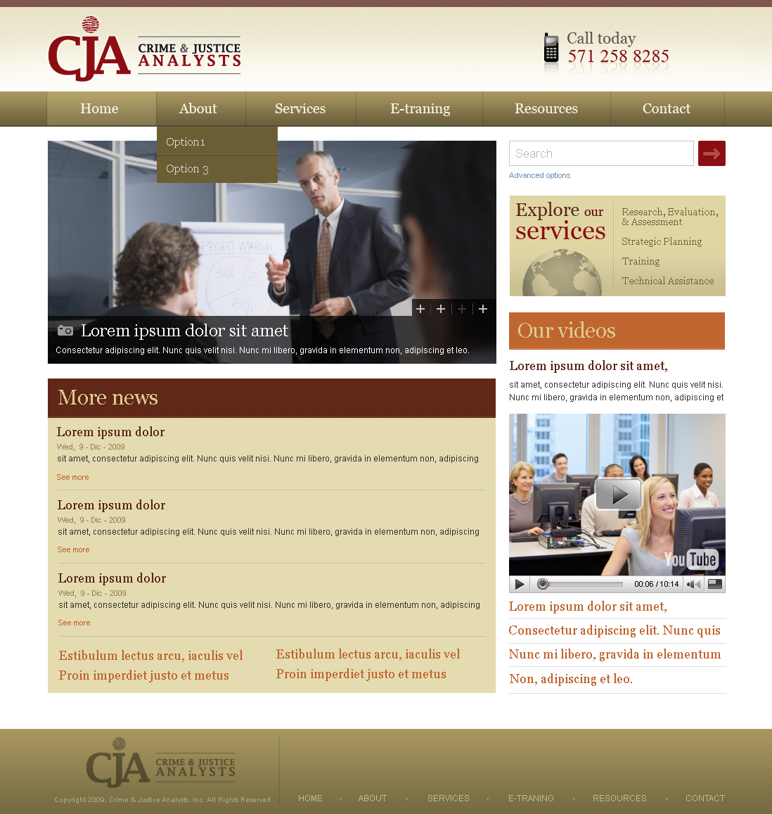 Web Design by Dayiskuan for Crime and Justice Analysts | Design #33615