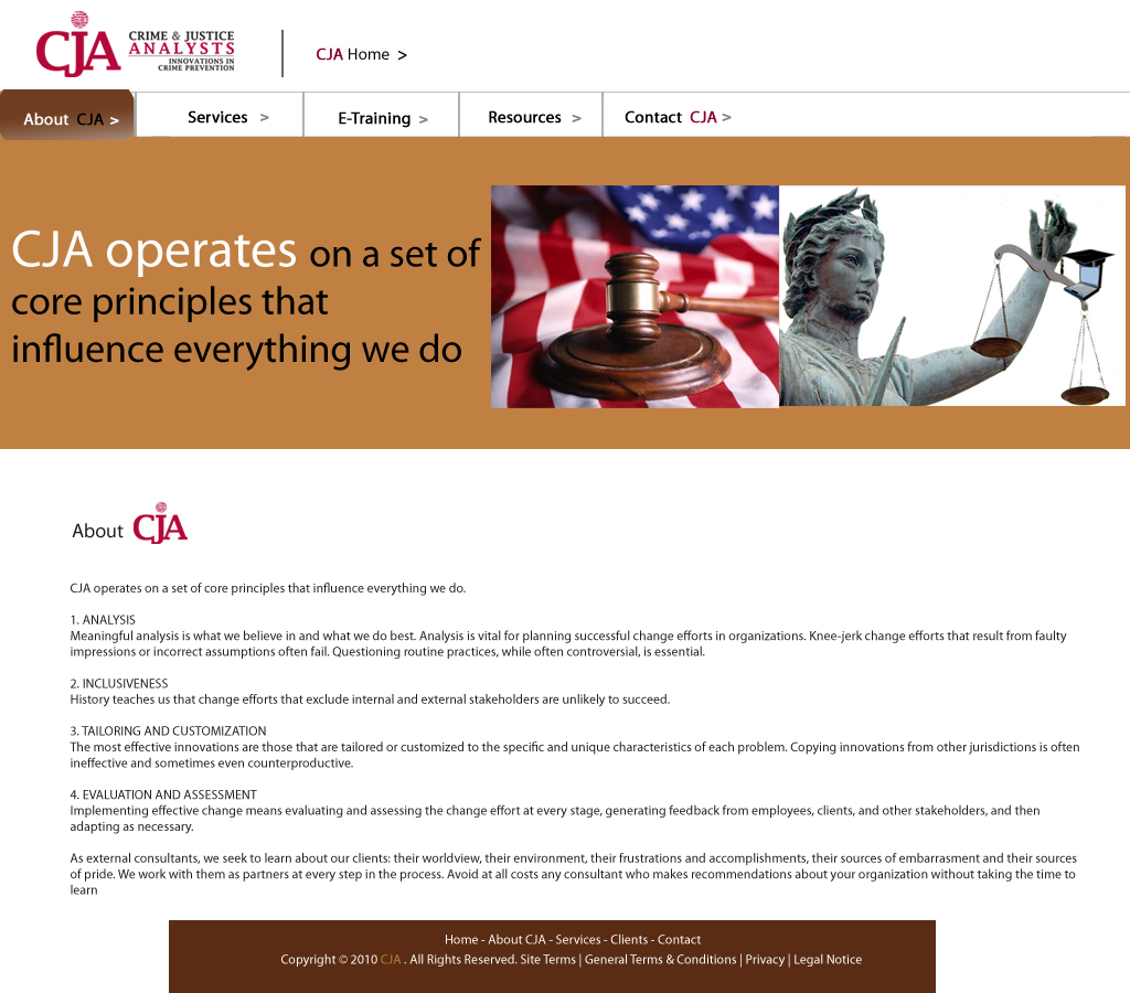 Web-Design von achanta advertising für Crime and Justice Analysts | Design #33297