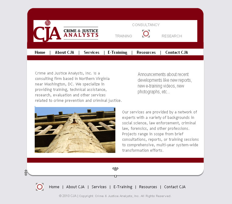 Web Design by WaterHorse for Crime and Justice Analysts | Design #34786