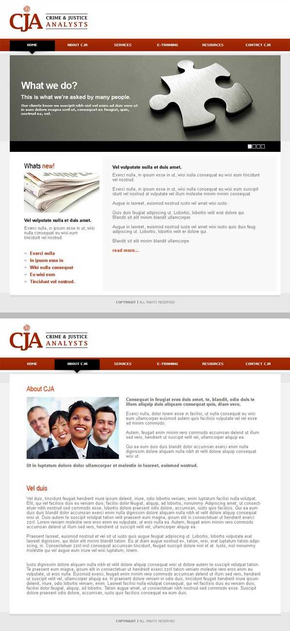 Web Design by In2Graphics for Crime and Justice Analysts | Design #34067