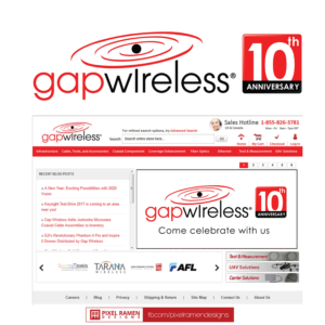 Gap Wireless 10th Anniversary | Logo Design by Noche designs