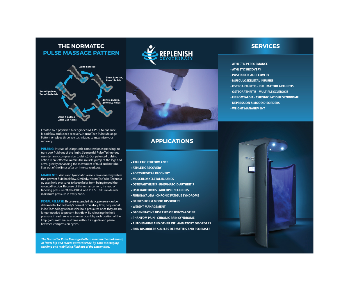 Diseño de Flyer por M.Pirs para Replenish Cryo  | Diseño #13598410