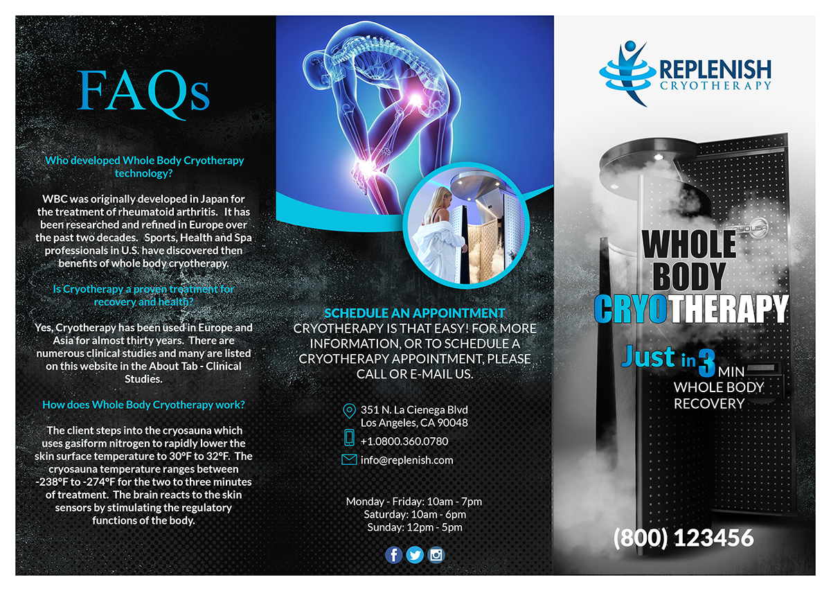 Flyer Design by VEGA-Designs for Replenish Cryo  | Design #13575561