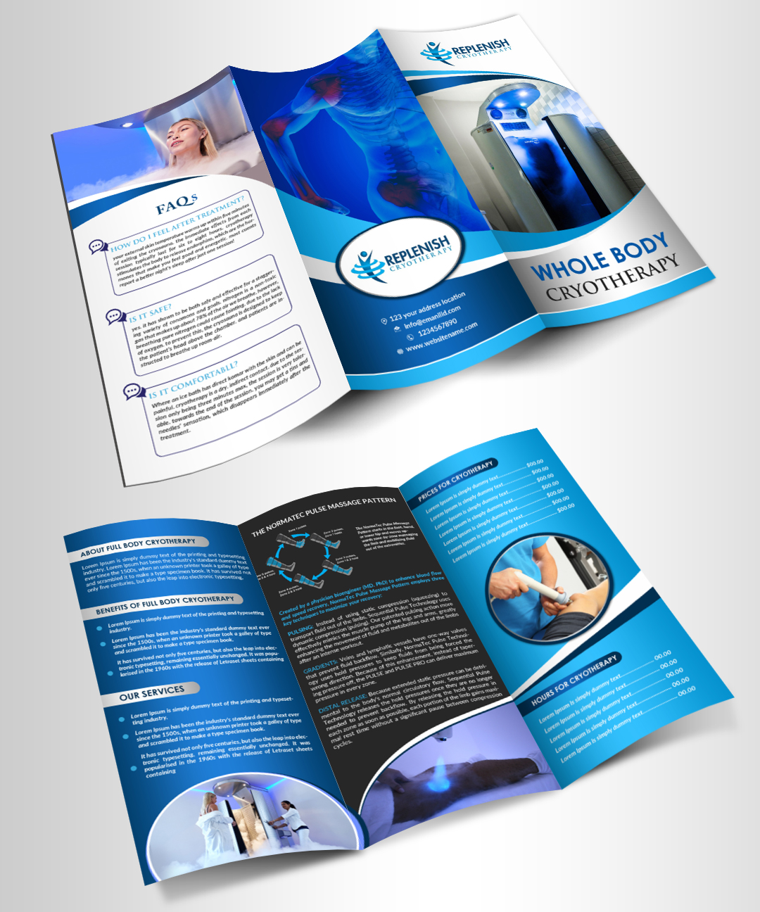 Diseño de Flyer por innovative earth para Replenish Cryo  | Diseño: #13586866