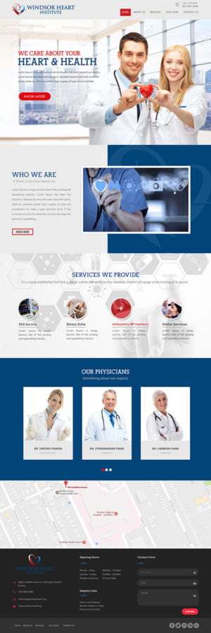 Diseño Web por webxvision para Windsor Heart Institute | Diseño: #13602846
