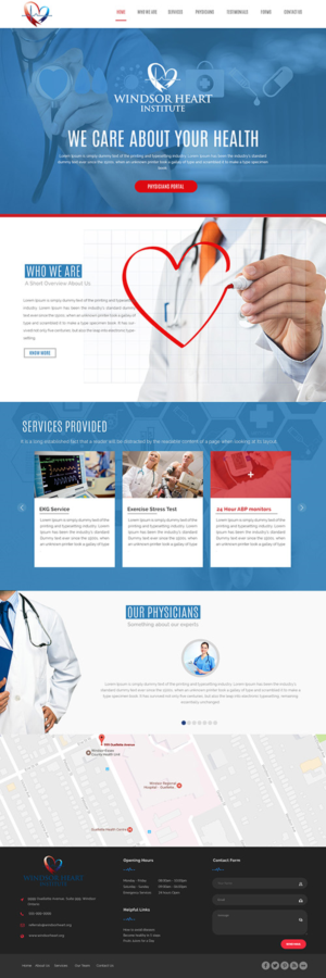 Diseño Web por webxvision para Windsor Heart Institute | Diseño: #15140305