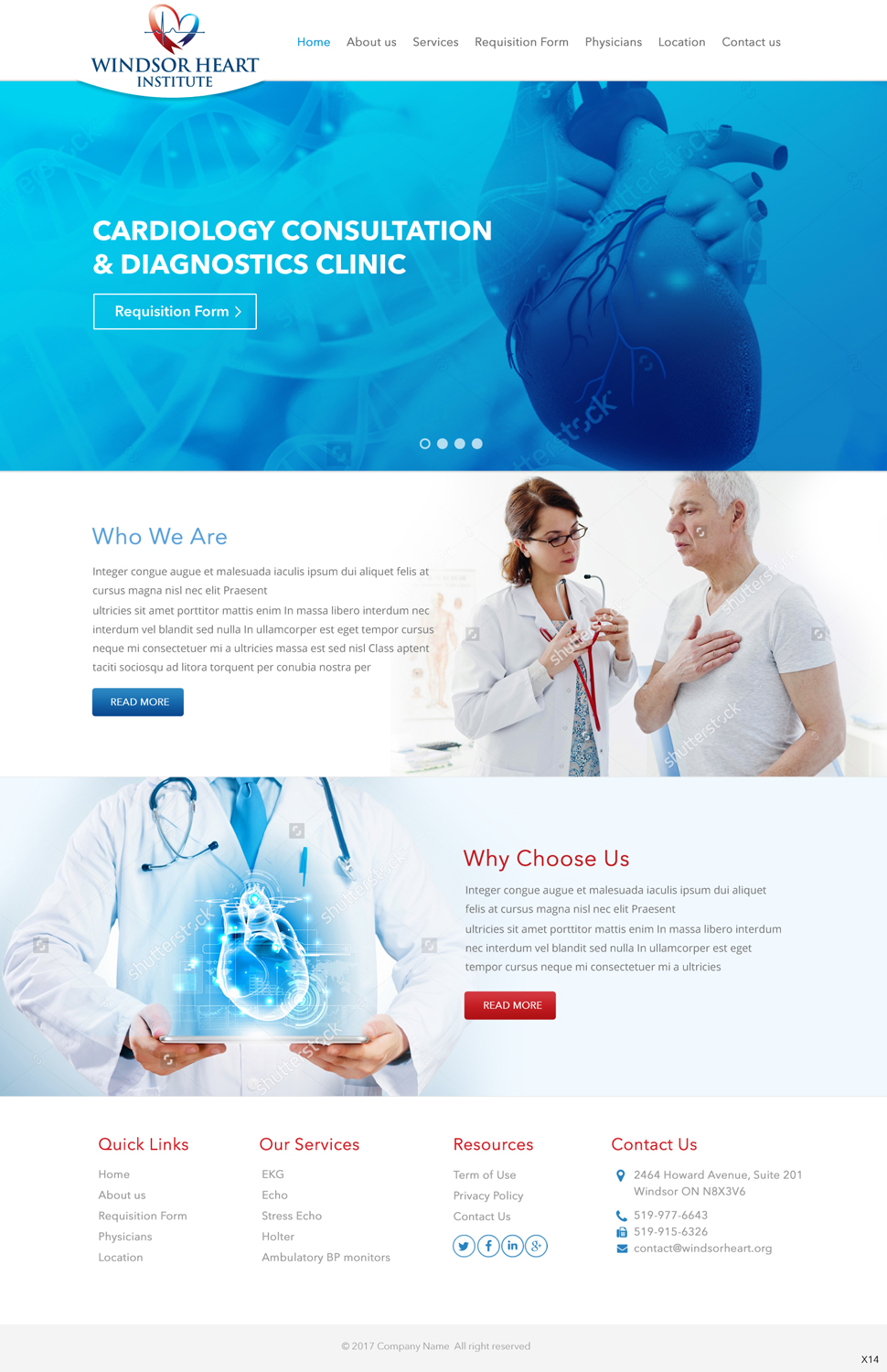 Web-Design von pb für Windsor Heart Institute | Design #13561536