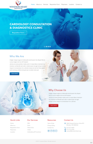 Diseño Web por pb para Windsor Heart Institute | Diseño: #13561536