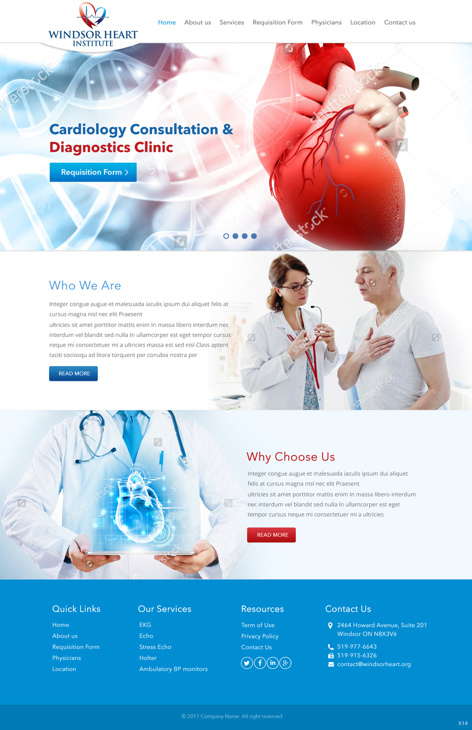 Web-Design von pb für Windsor Heart Institute | Design #13561538