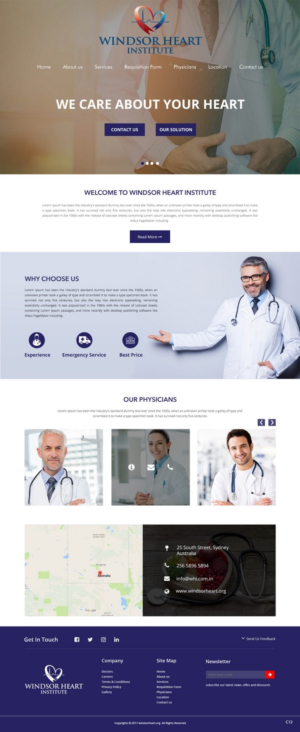 Diseño Web por pb para Windsor Heart Institute | Diseño: #13561543