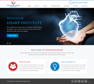 Diseño Web por pb para Windsor Heart Institute | Diseño: #13561546