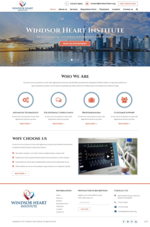 Diseño Web por pb para Windsor Heart Institute | Diseño: #13561547