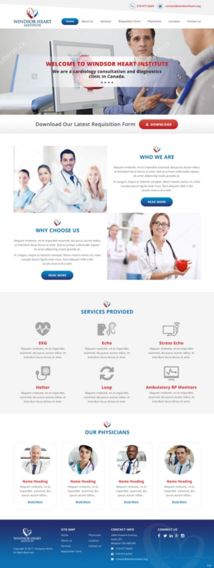 Diseño Web por pb para Windsor Heart Institute | Diseño: #13561551