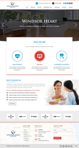 Diseño Web por pb para Windsor Heart Institute | Diseño: #13561553