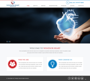 Diseño Web por pb para Windsor Heart Institute | Diseño: #13587379
