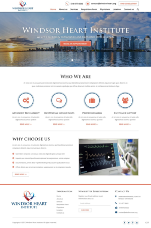 Diseño Web por pb para Windsor Heart Institute | Diseño: #13587381