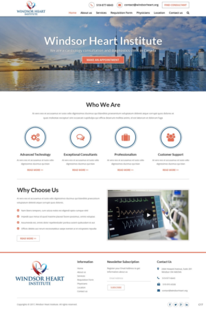 Diseño Web por pb para Windsor Heart Institute | Diseño: #13587383