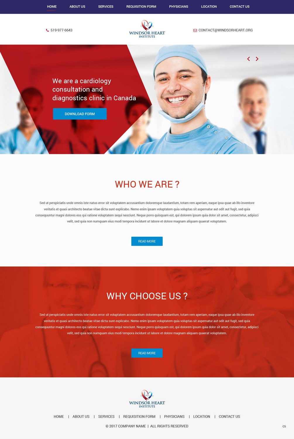 Diseño Web por pb para Windsor Heart Institute | Diseño #13595598