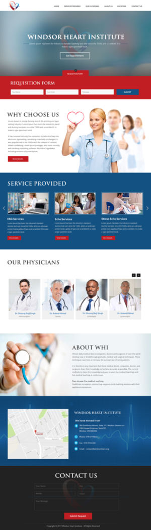 Diseño Web por Xclusive Designers para Windsor Heart Institute | Diseño: #13719501