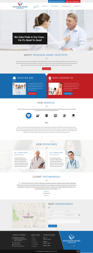 Diseño Web por jdv para Windsor Heart Institute | Diseño: #13587144