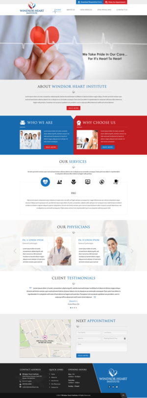 Diseño Web por jdv para Windsor Heart Institute | Diseño: #13587145