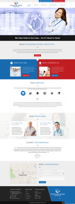 Diseño Web por jdv para Windsor Heart Institute | Diseño: #13596921