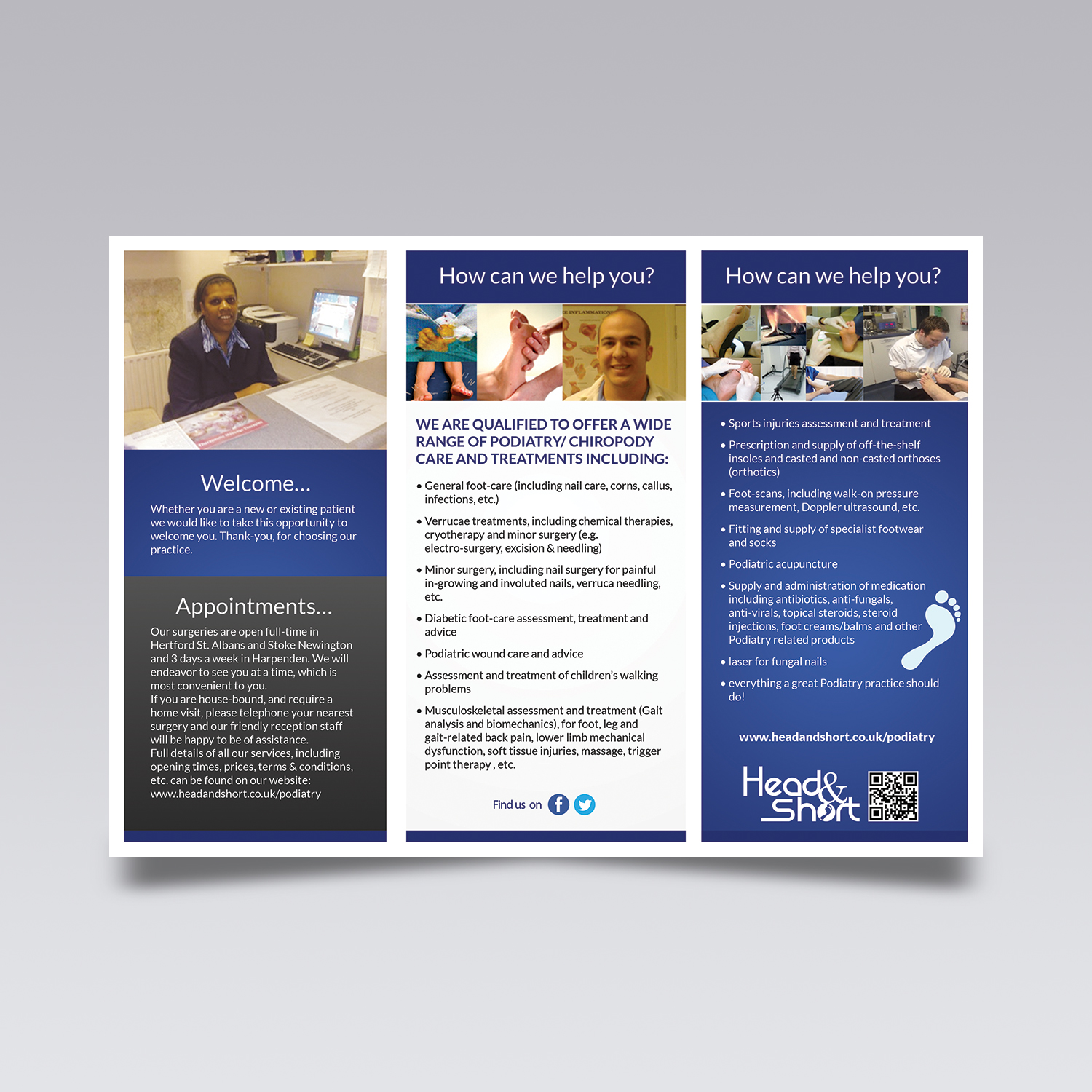 Flyer Design by VEGA-Designs for Head & Short Podiatrists Limited | Design #13563251