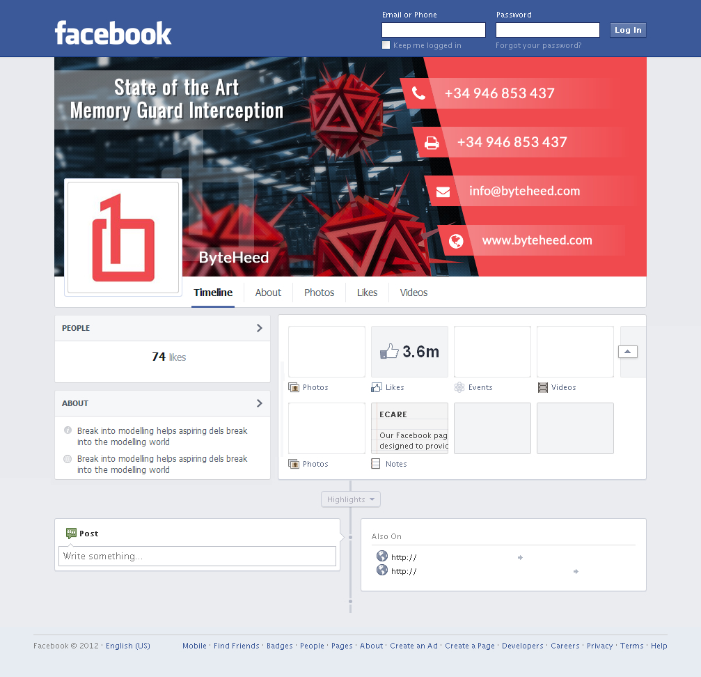 Facebook Design by jdv for BYTEHEED | Design #14673401