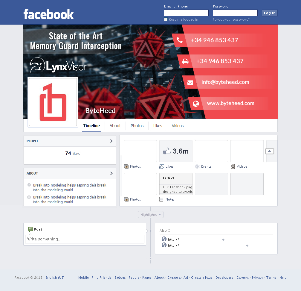 Facebook Design by jdv for BYTEHEED | Design #14694149