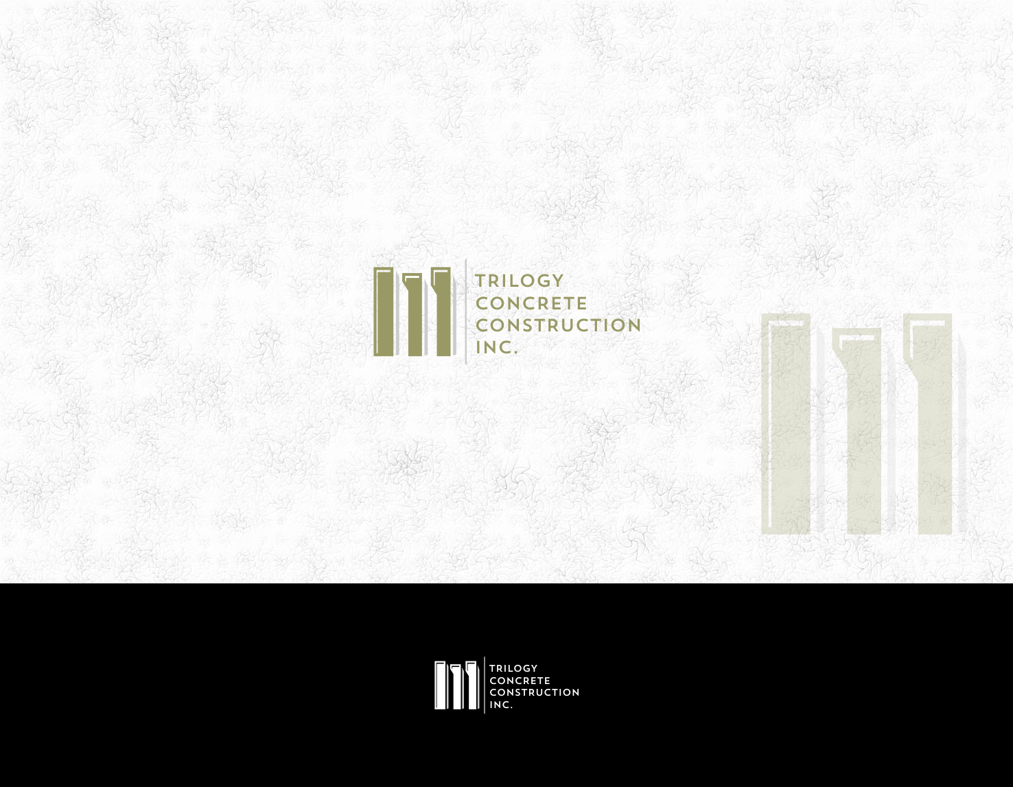 Logo-Design von ArminJ für Trilogy Concrete Construction, Inc. | Design #13608561